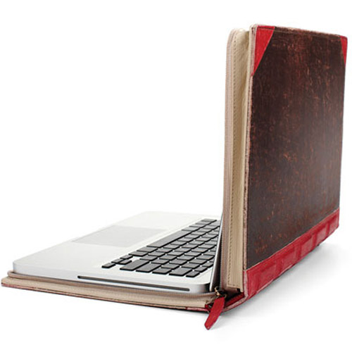 Macbook Cases on Bookbook Hardback Leather Case For Macbook Pro 13    Red