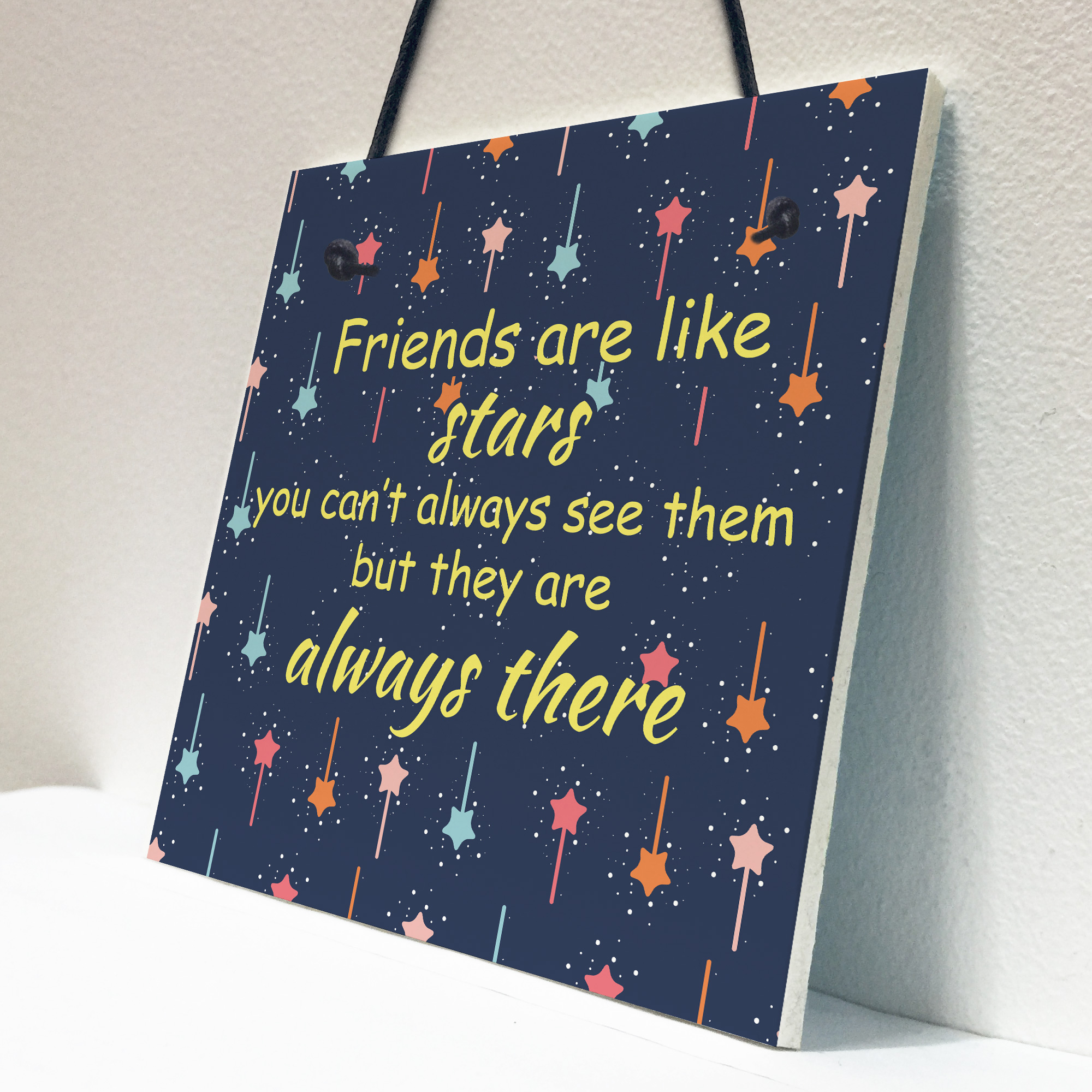 Best Friends Are Like Stars Friendship Hanging Plaque Sign Thank You ...