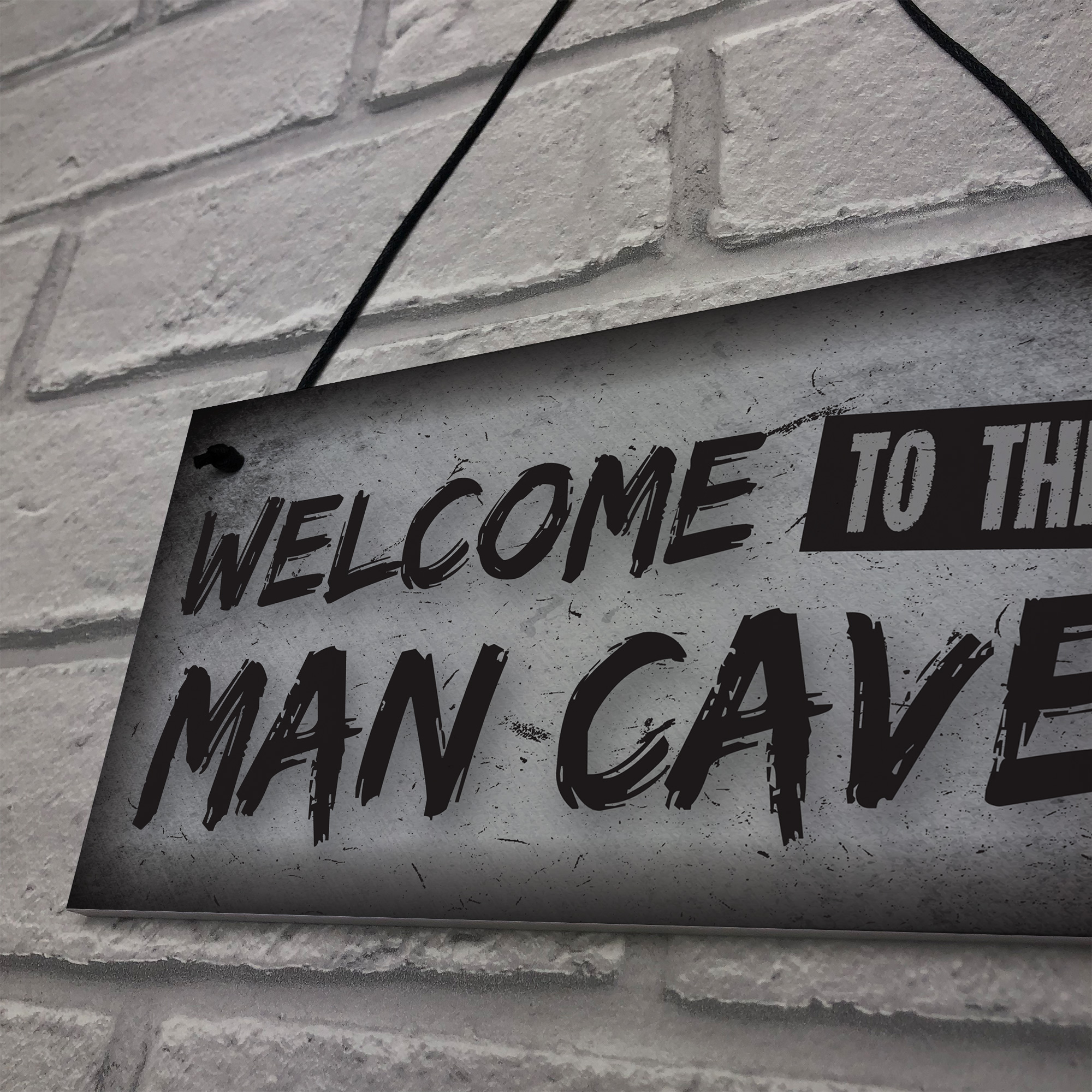 Man Cave Plaque Funny Sign Fathers Day Gift Game Room Boys ...