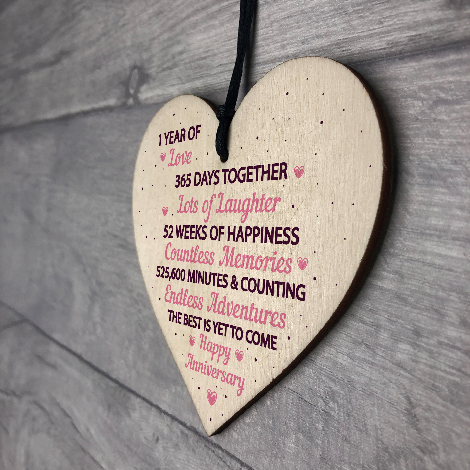 1st Wedding Anniversary Gift Wood Heart First Wedding Anniversary Gift For Wife Ebay