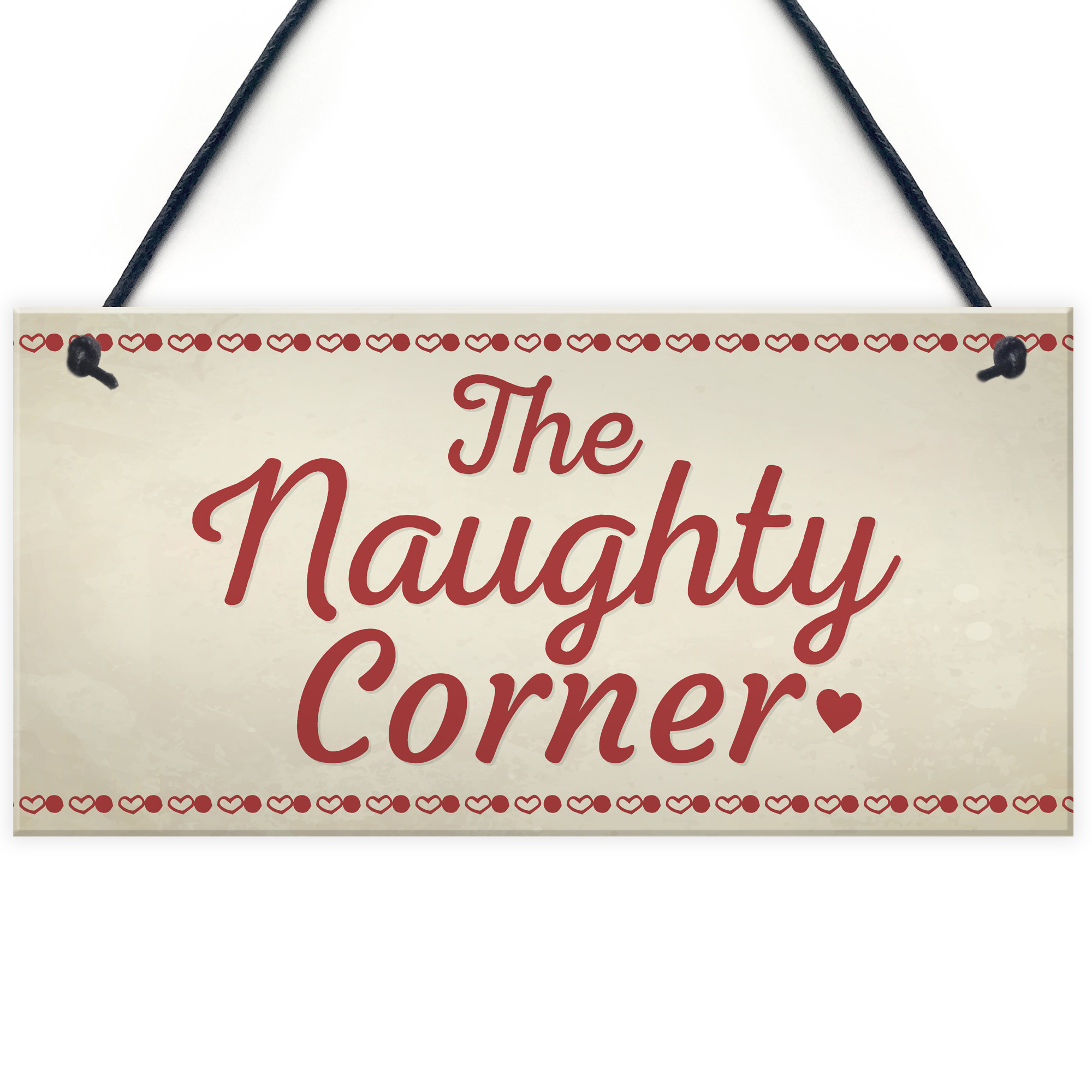 Naughty Corner Novelty Hanging Sign Home Wall Door Plaque Funny ...