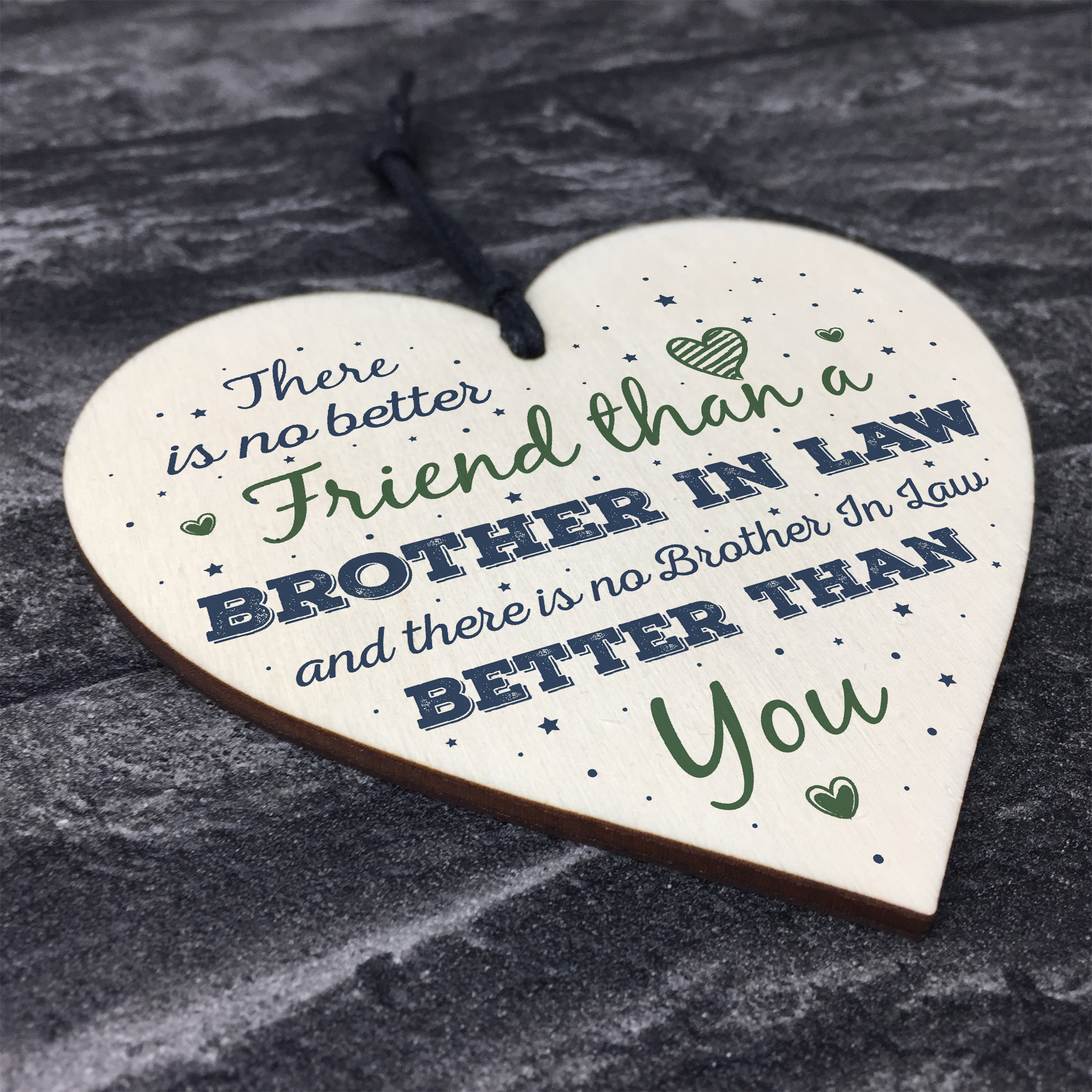 Gifts For Brother In Law Birthday Card Heart Plaque Friendship Gifts 