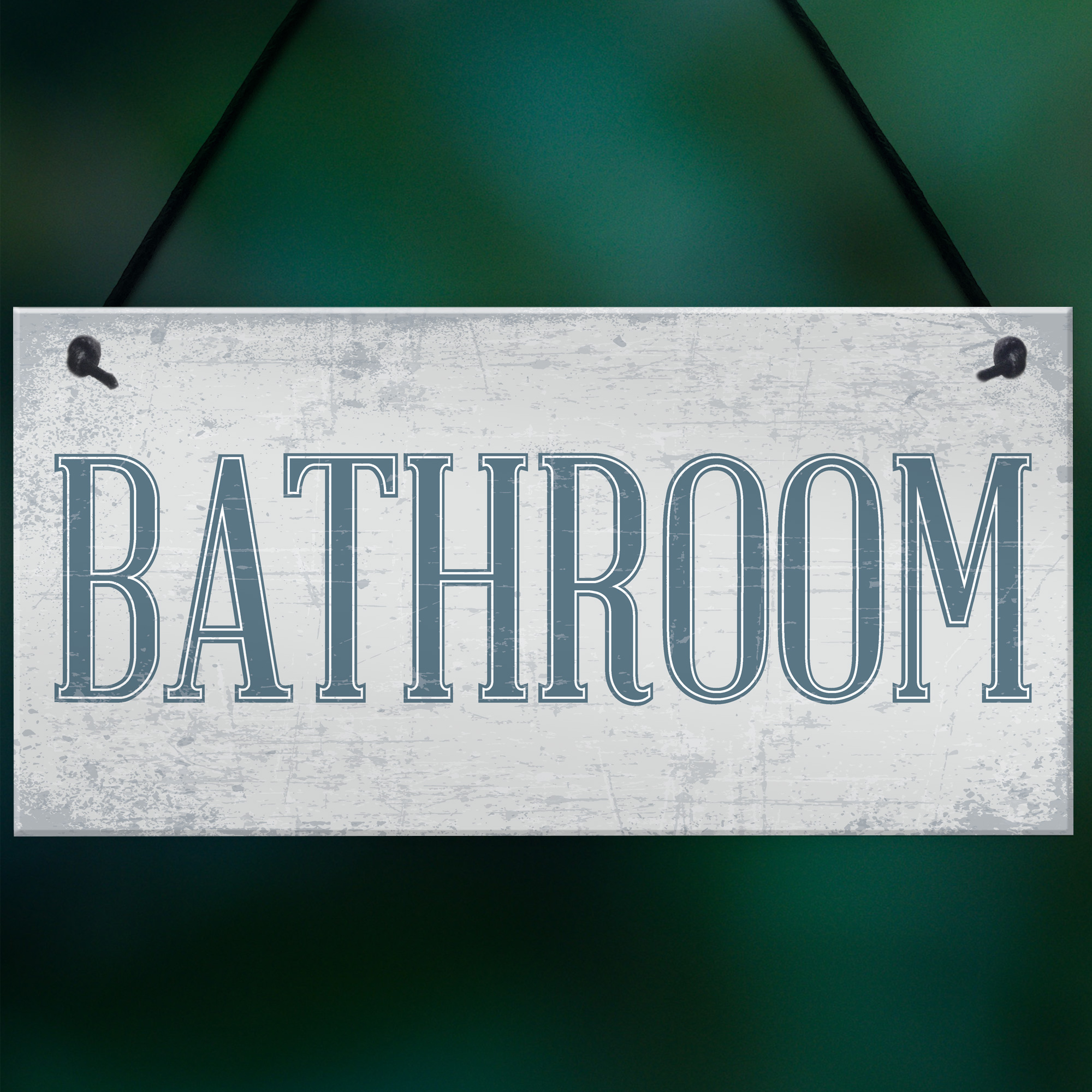 Shabby Chic Bathroom Sign Toilet WC The Loo Hanging Plaque Door Wall ...