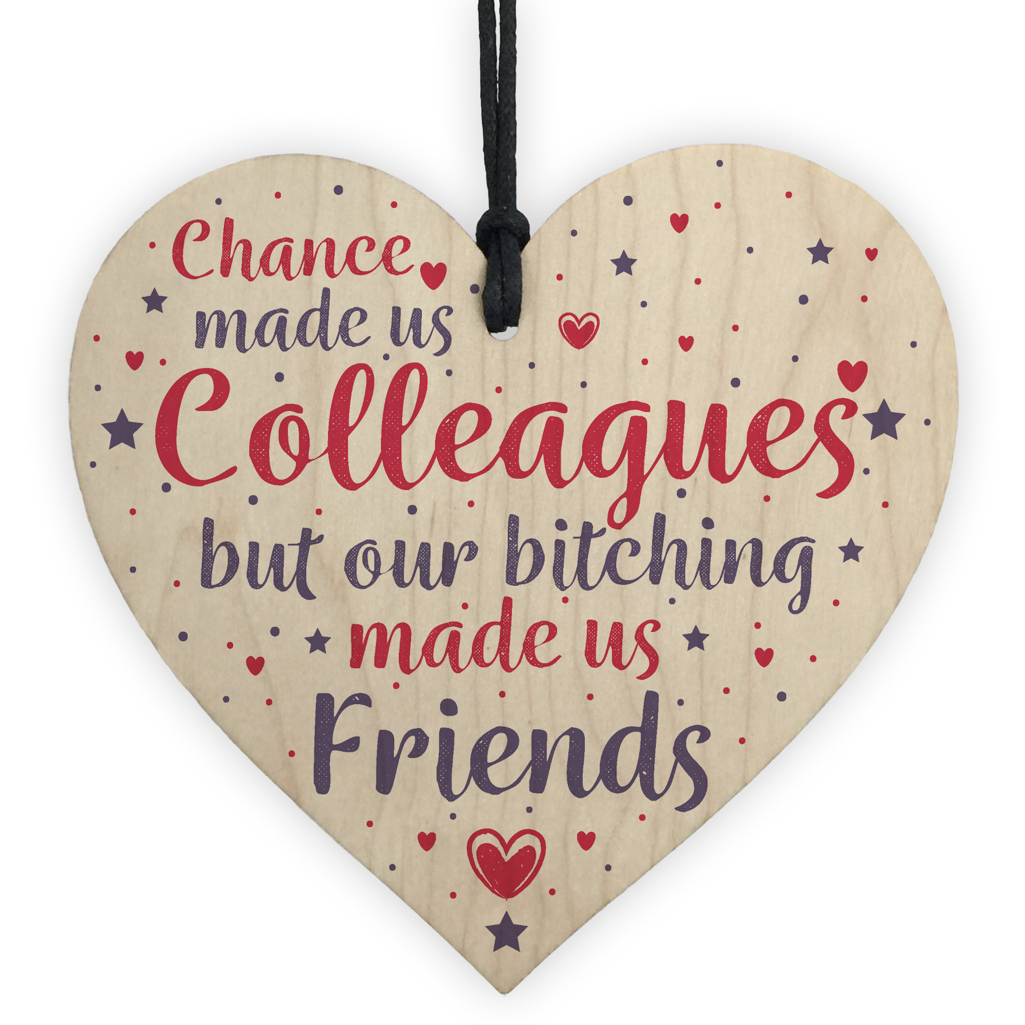 Colleague Friendship Leaving Work Gift Wooden Heart Plaque Friend Thank ...