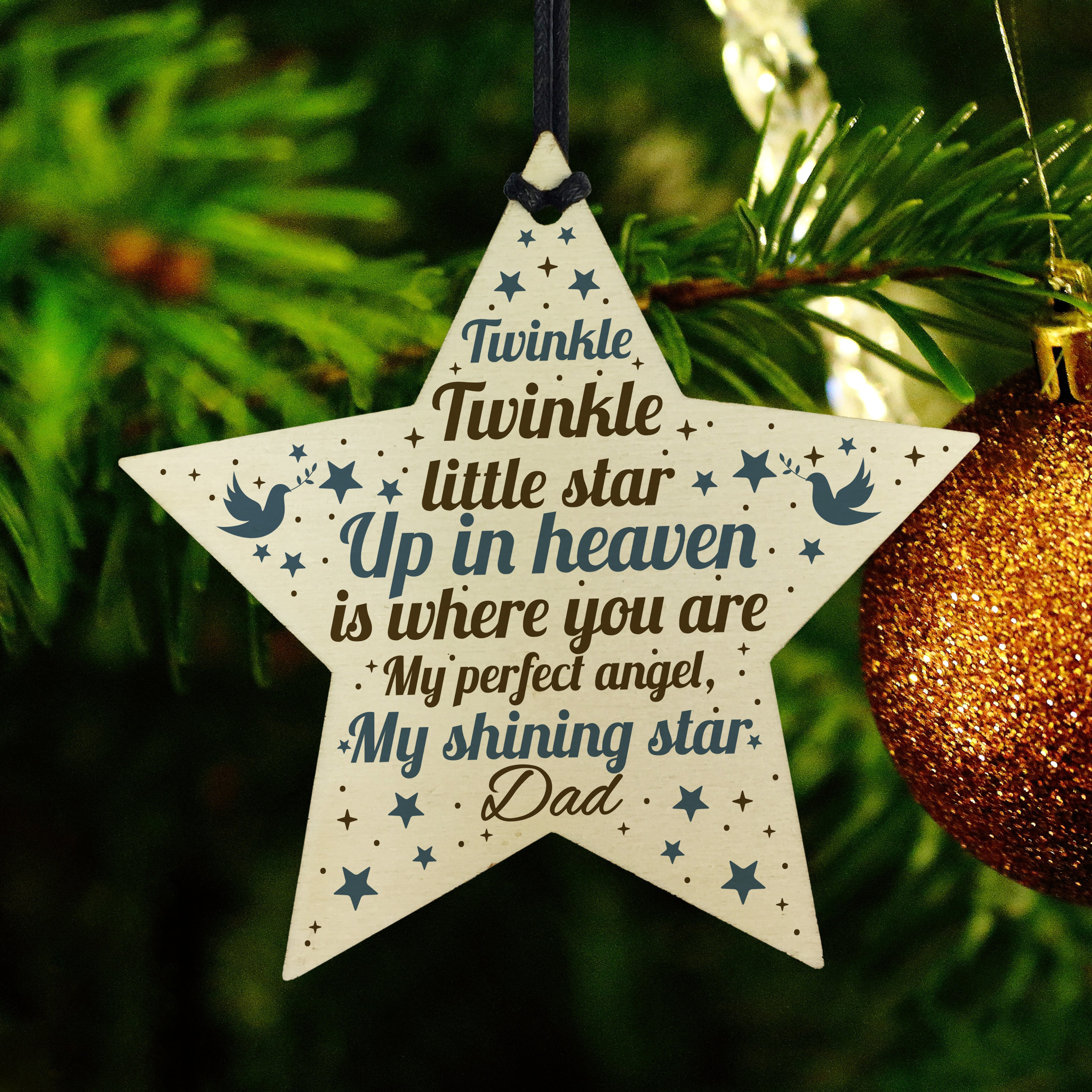 dad in heaven christmas bauble