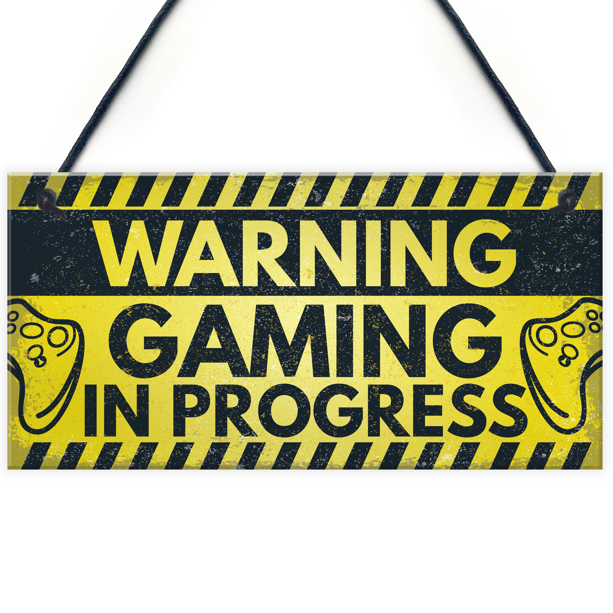 Metal Sign Humour Decorative Angry Gamer Warning Funny Tin