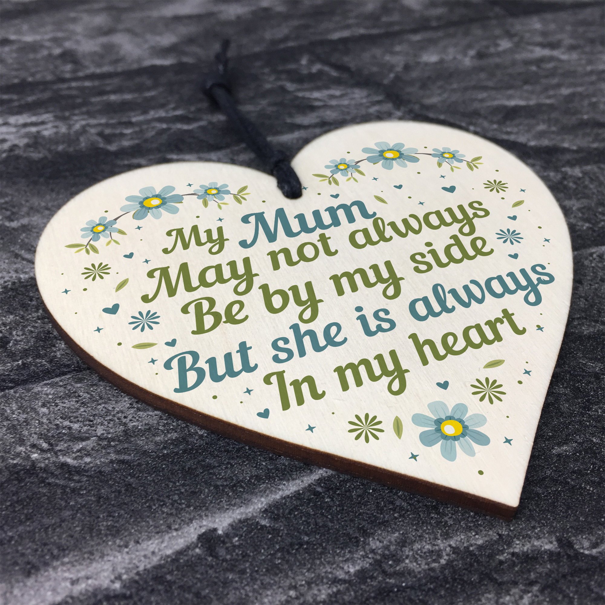 Mum Mother Memorial Plaques In Memory Wooden Heart Memorial Christmas ...