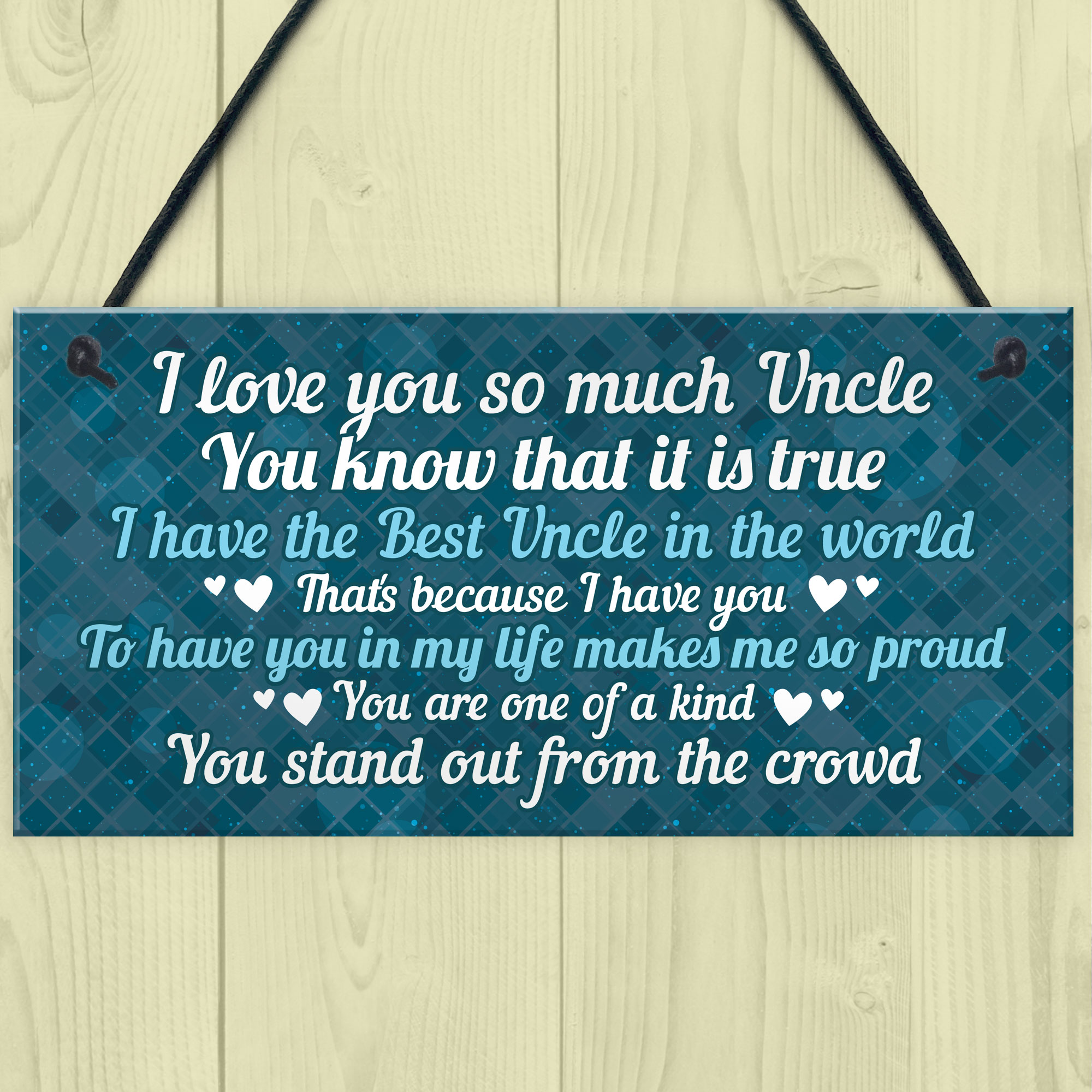 Best Uncle Plaque Gift For Birthday Christmas Gift For Brother From