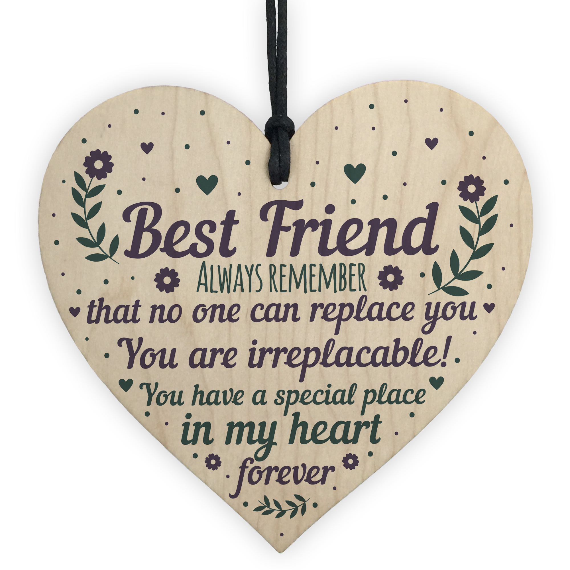 Friendship Gift Sign Cute Heart Plaque Poem Birthday Christmas Best ...