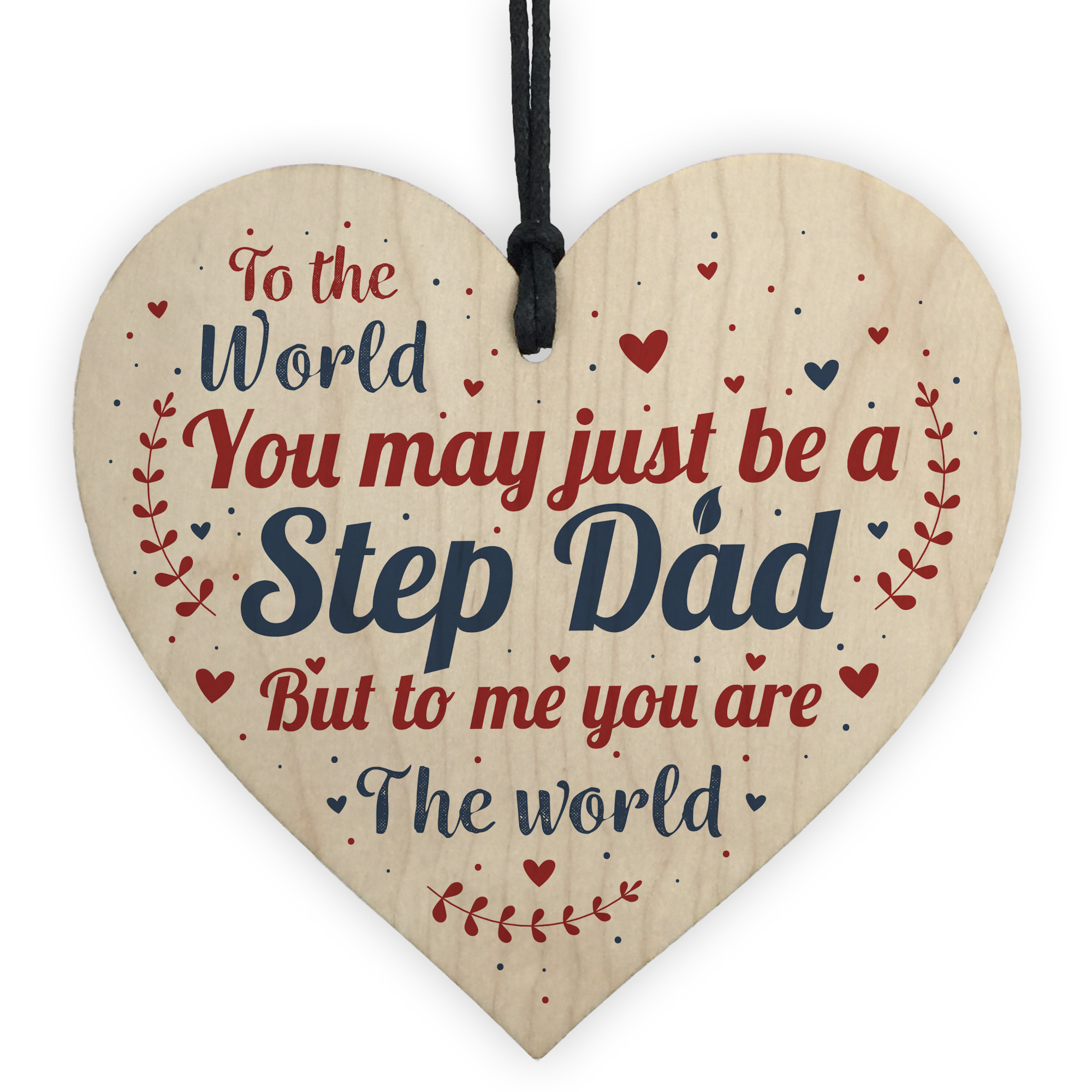 Step Dad Daddy Gifts Christmas Birthday Wooden Heart Plaque Sign Gift Keepsake 5056293504935 Ebay