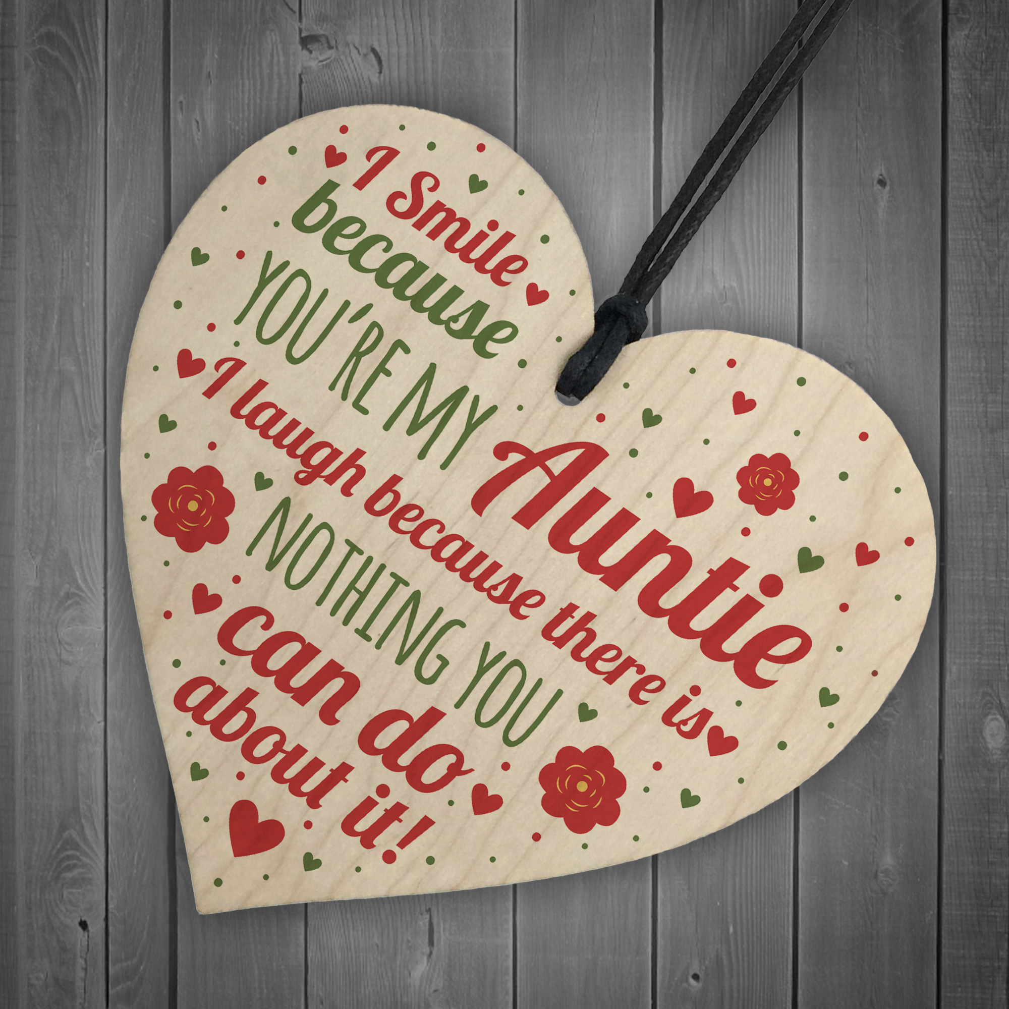 Auntie Gifts For Christmas Aunt Aunty Gifts For Birthday Wooden Heart