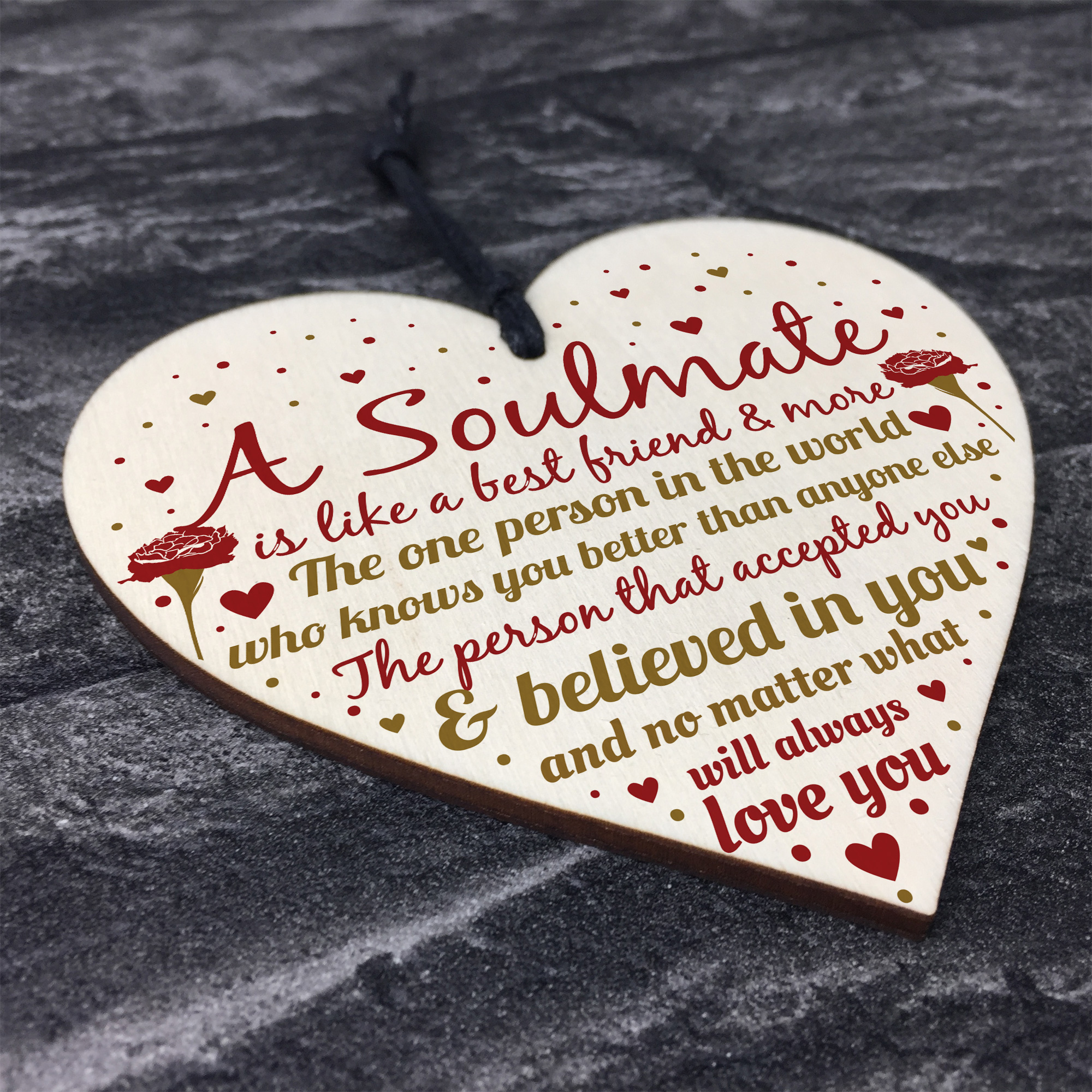 Soulmate Birthday Christmas Card Heart Anniversary Gift For Girlfriend ...