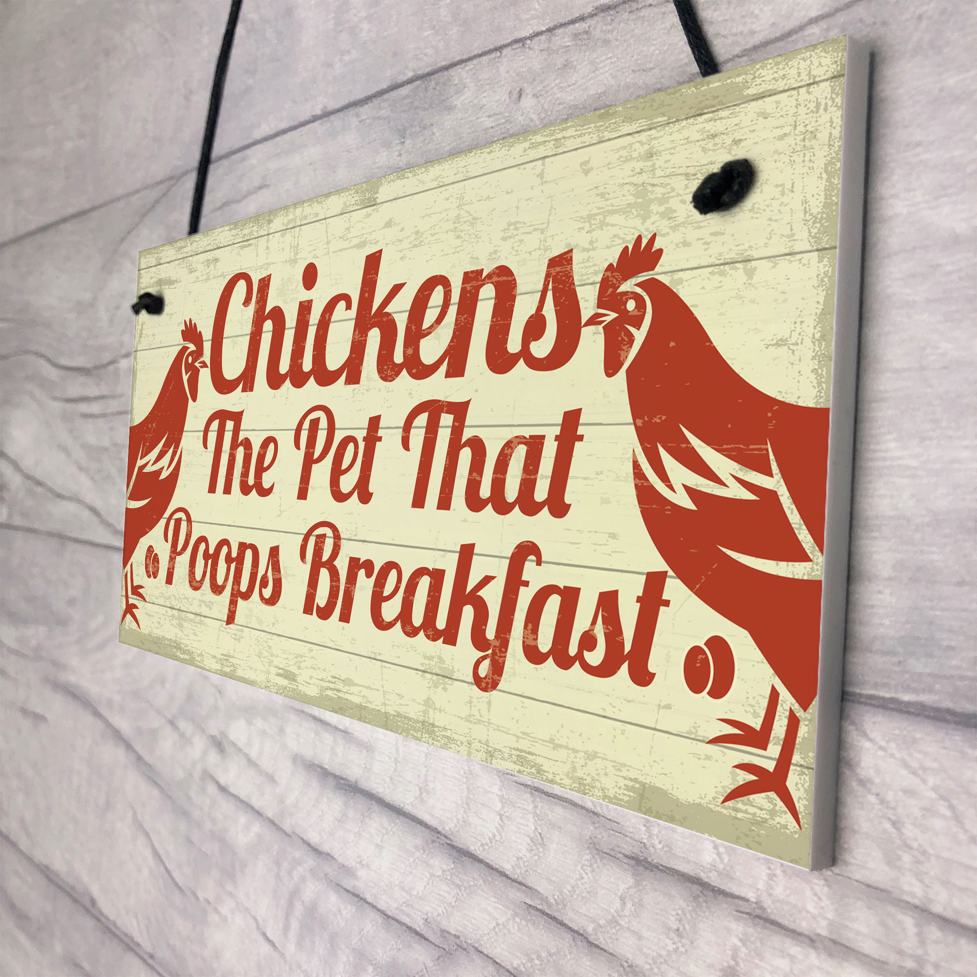 Funny Chicken Signs For Coop Garden Gate Home Novelty Plaque Pet Animal ...