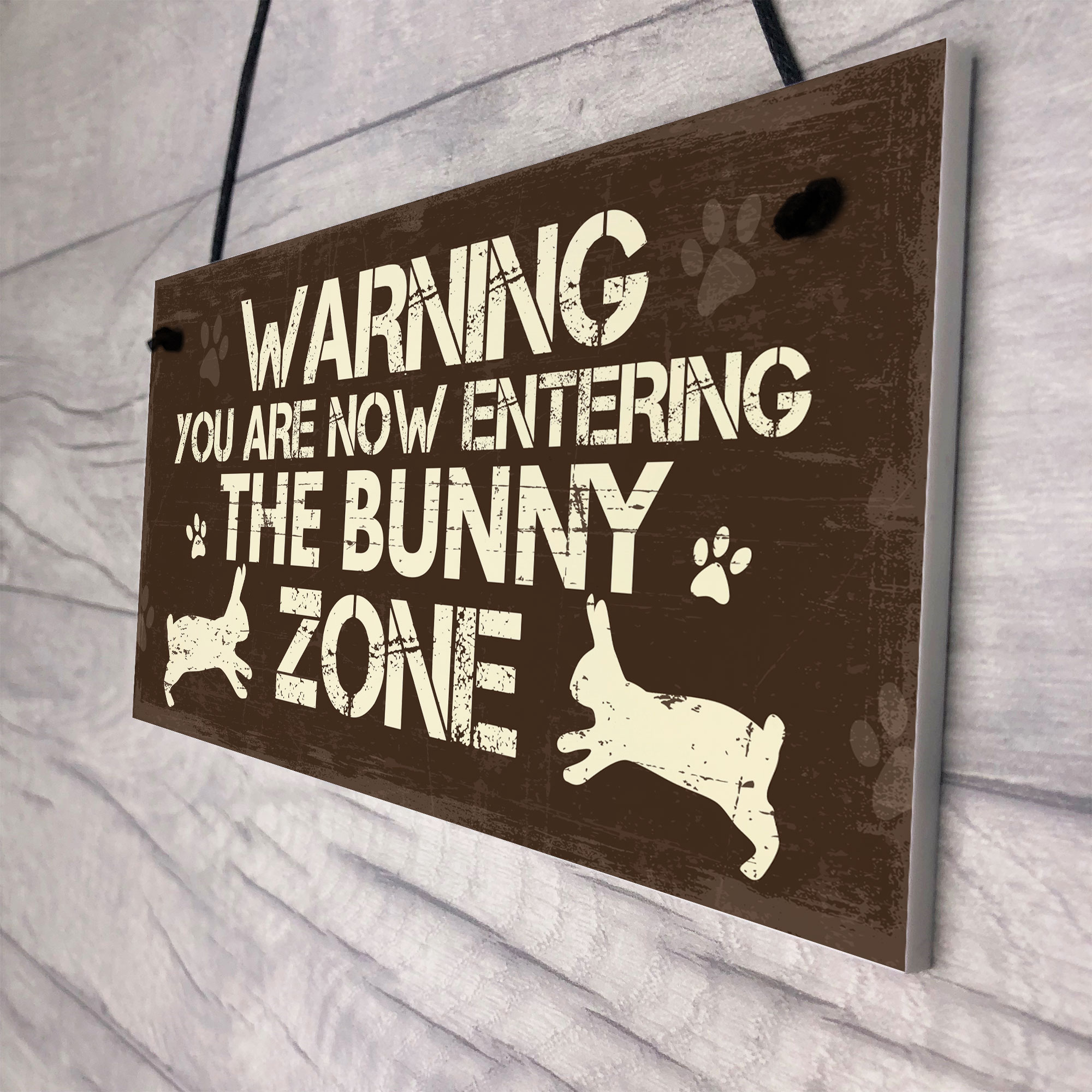 Bunny Zone Rabbit Lover Gift Ideas Door Hutch Funny Pet Sign Rabbit ...