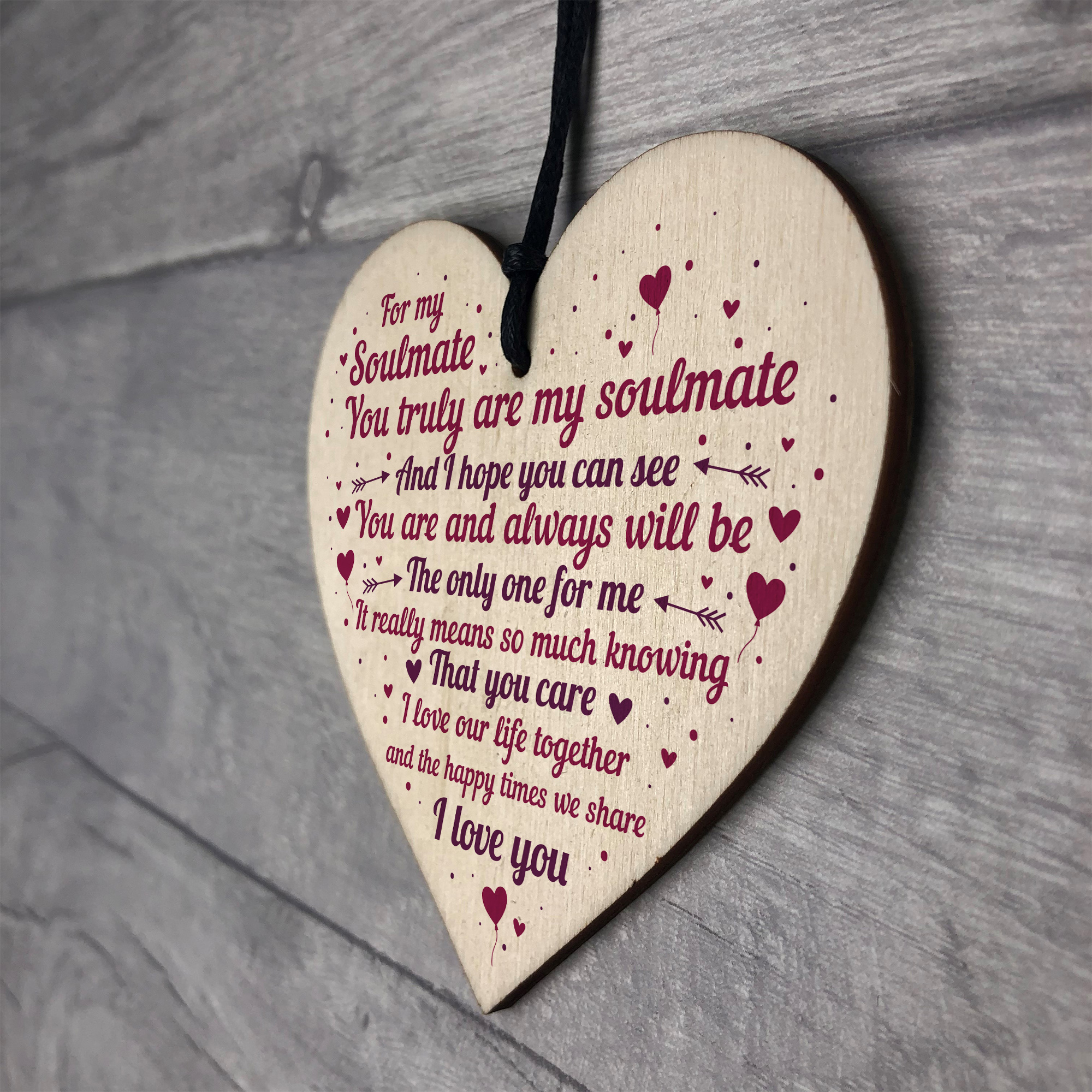 Soulmate Gift For Her Heart Anniversary Valentines Gift For Boyfriend