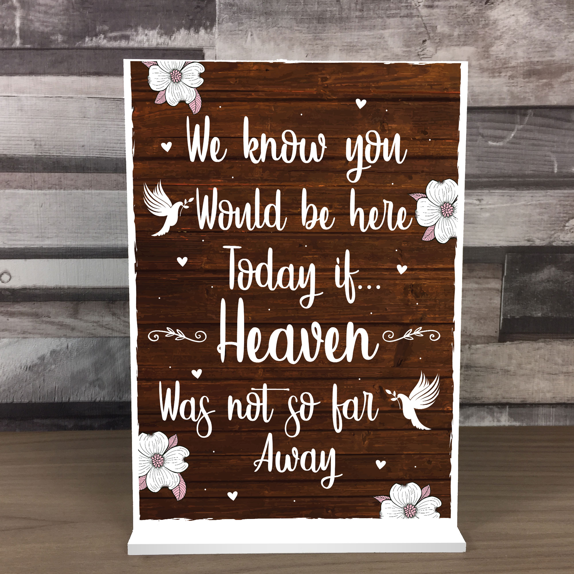 Memorial Wedding Table Sign Reception Wedding Decoration Remembrance