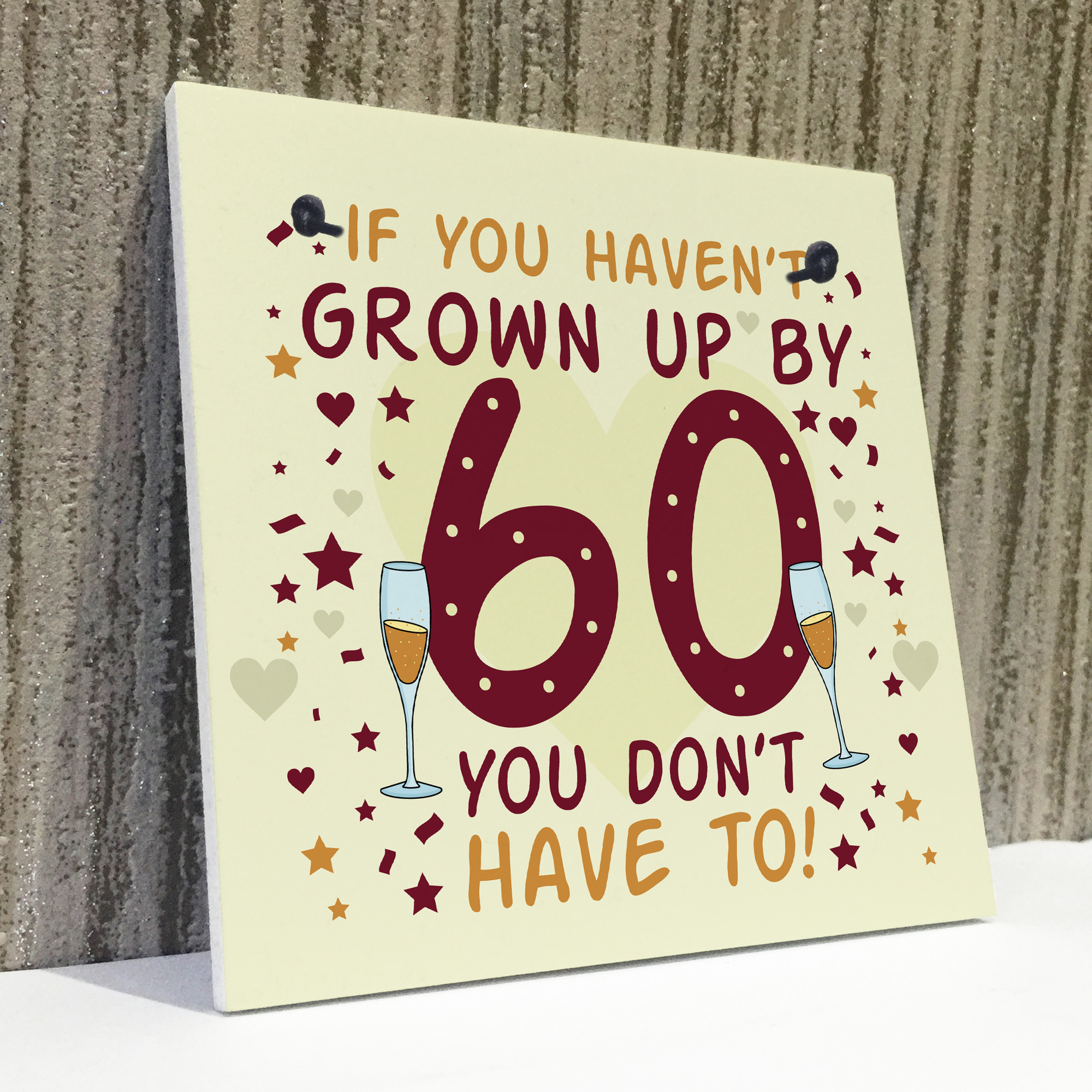 Funny 60th Birthday Card 60th Birthday Presents For Women Men Keepsake Plaque 5056293516280 EBay