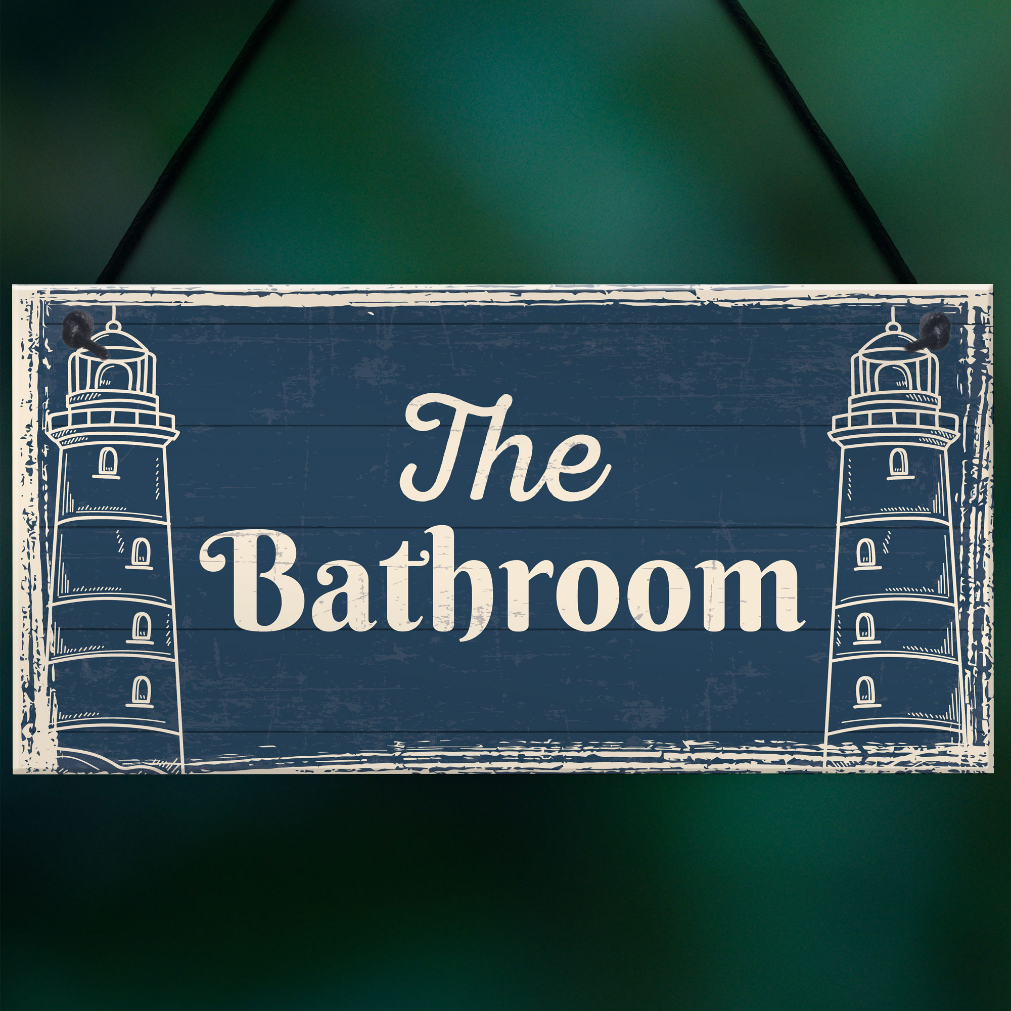 The Bathroom Nautical Theme Bathroom Sign Decorations Shabby Chic ...