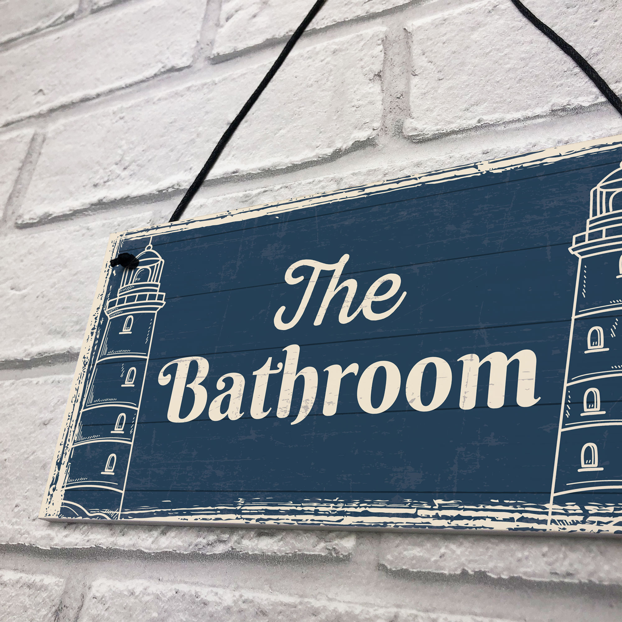 The Bathroom Nautical Theme Bathroom Sign Decorations Shabby Chic 