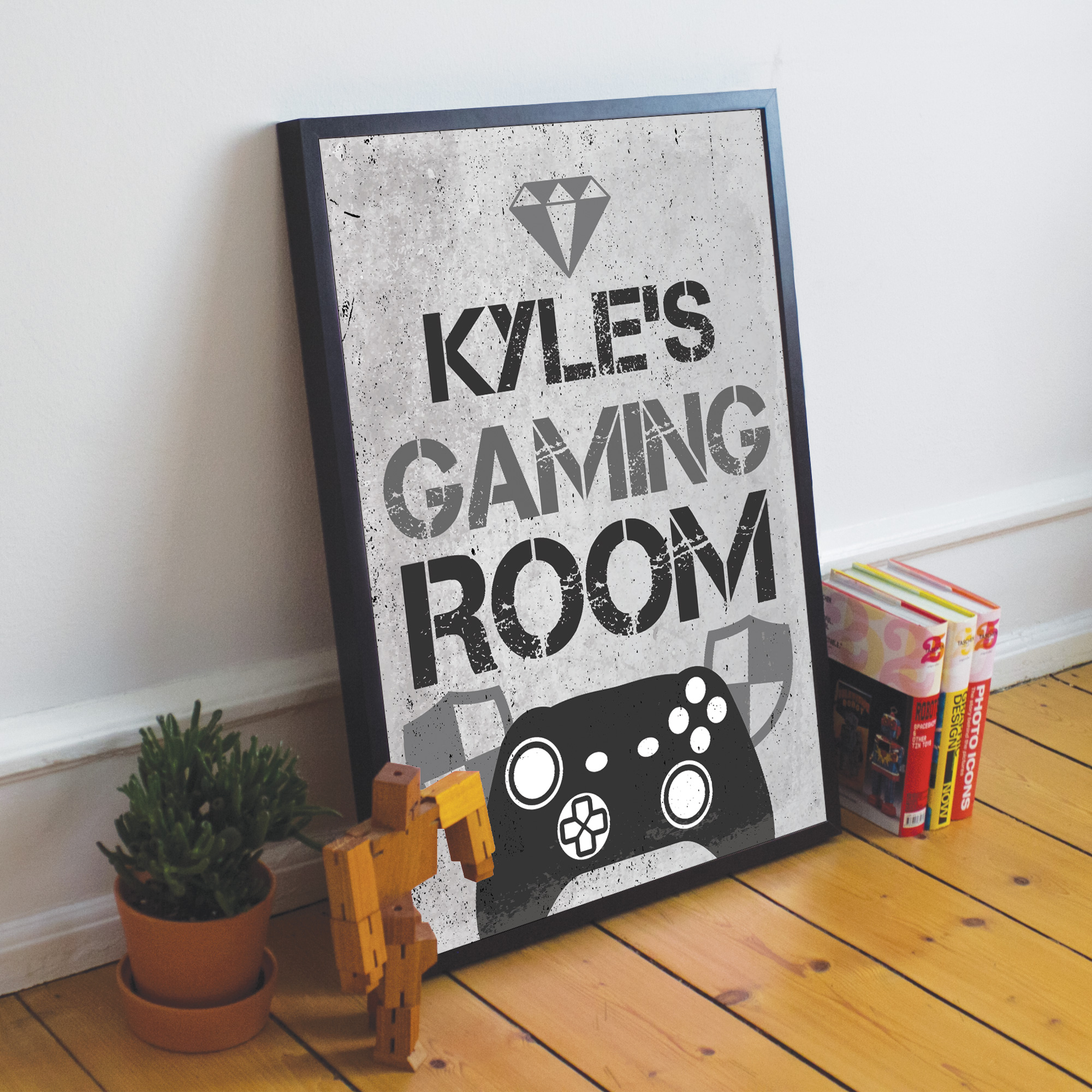 PERSONALISED Gaming  Room  Boys Bedroom Prints Gamer Gifts 