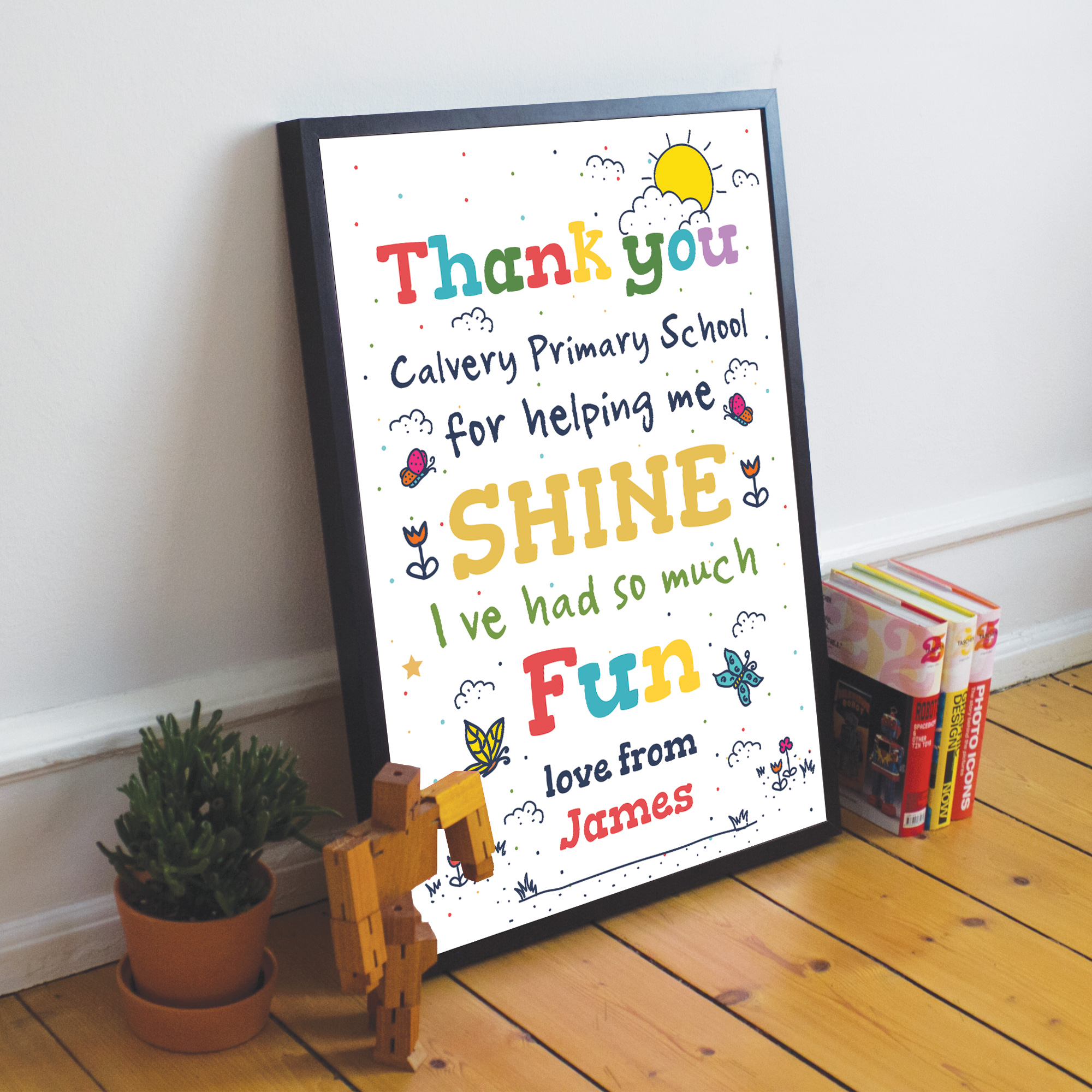 Personalised Leaving School Print Thank You Gift For Teacher Nursery ...