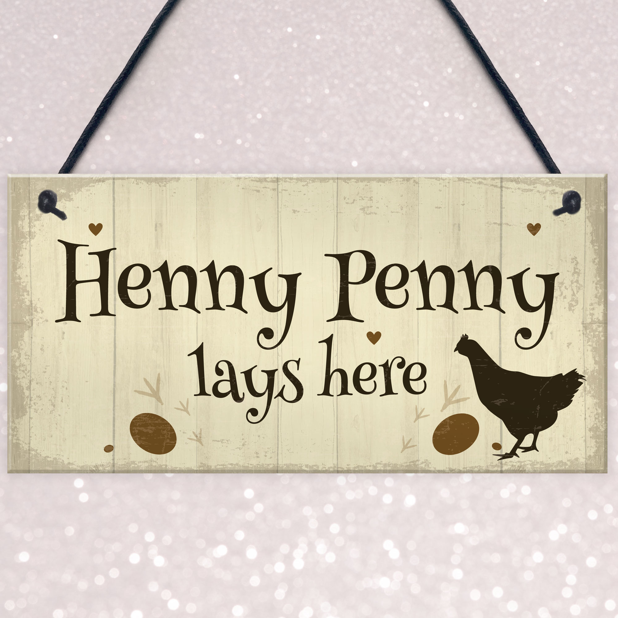 Personalised Chicken Sign Funny Chicken Coop Hen House Gate Plaque