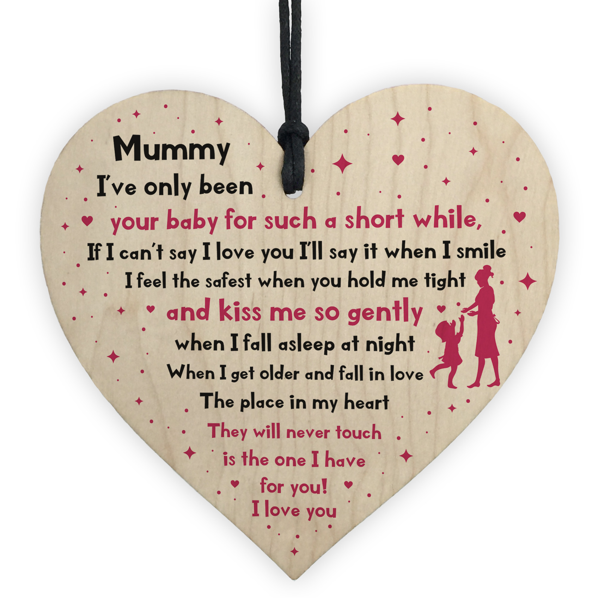 Mummy Gift From Baby New Mummy Gift Wooden Heart Mum Poem Gift From Daughter Son Ebay