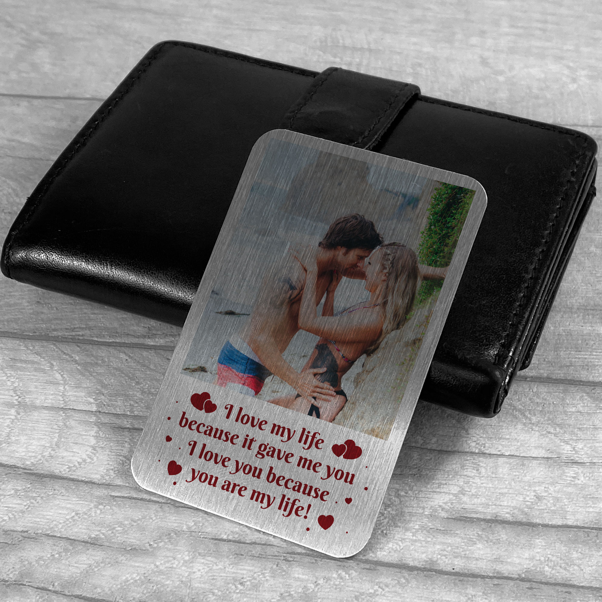 Anniversary Valentines Gift For Him Her Personalised Wallet Insert