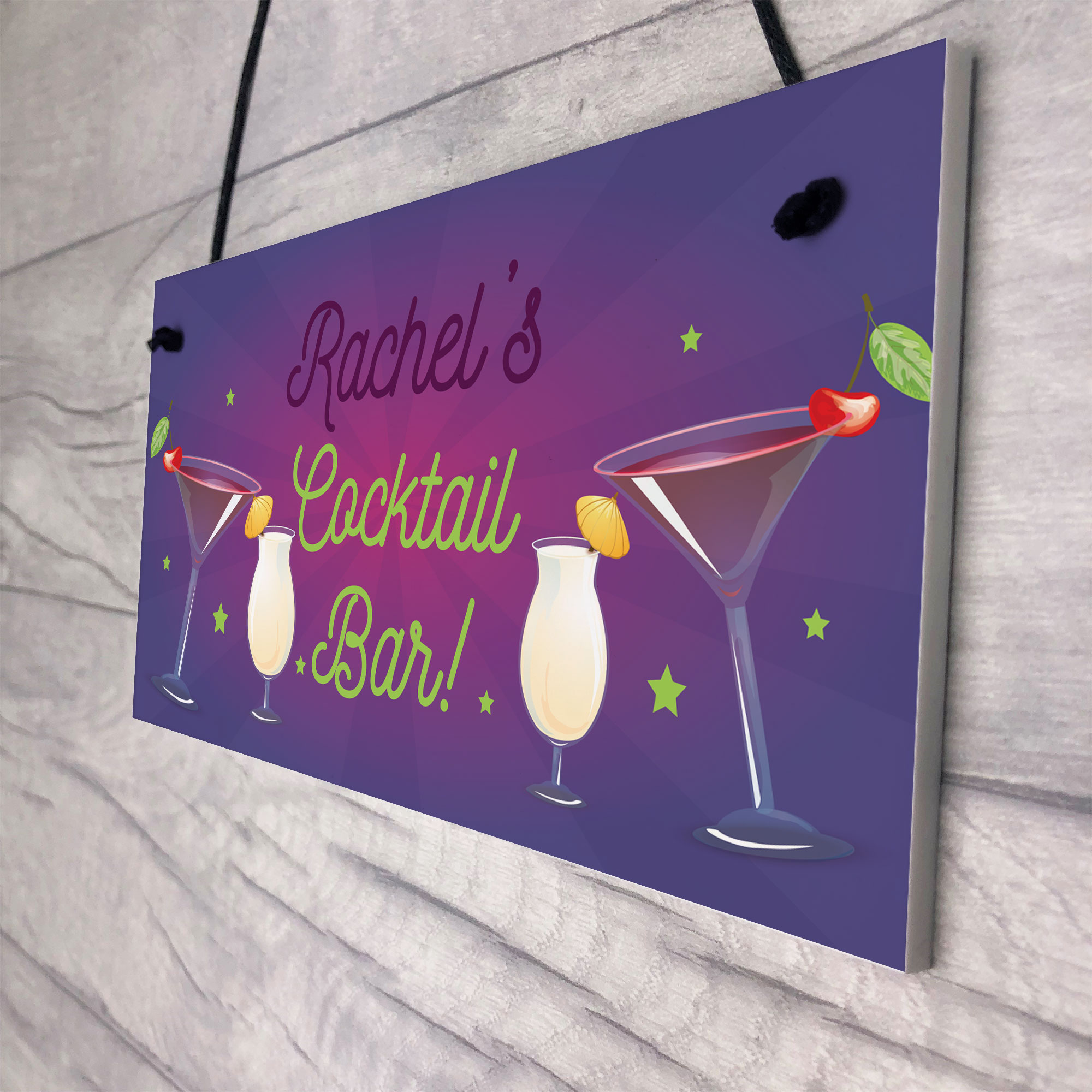 Personalised Novelty Cocktail Bar Home Bar Signs And Plaques Home