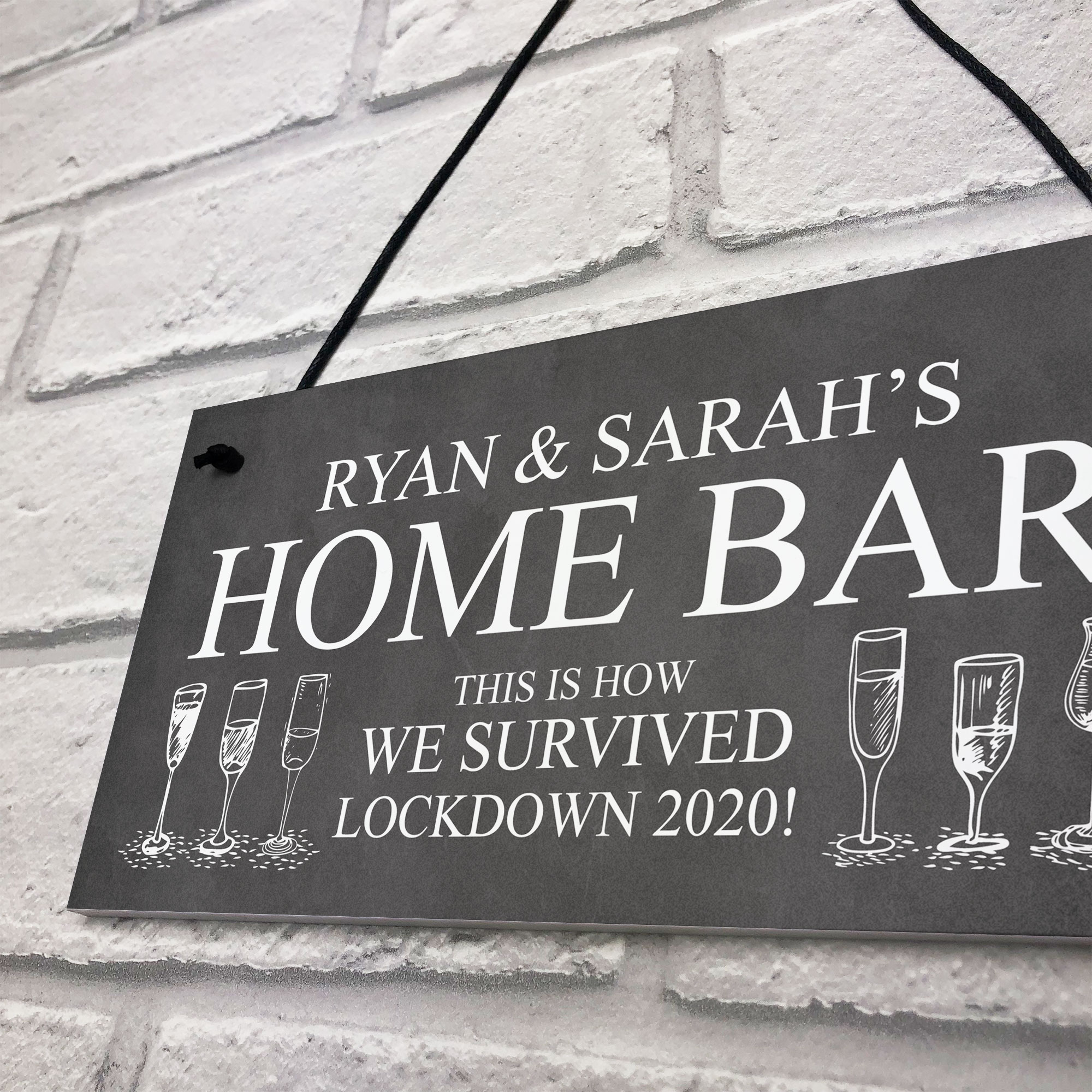 Funny Home Bar Sign PERSONALISED Home Decor Lockdown Gift Alcohol Gift