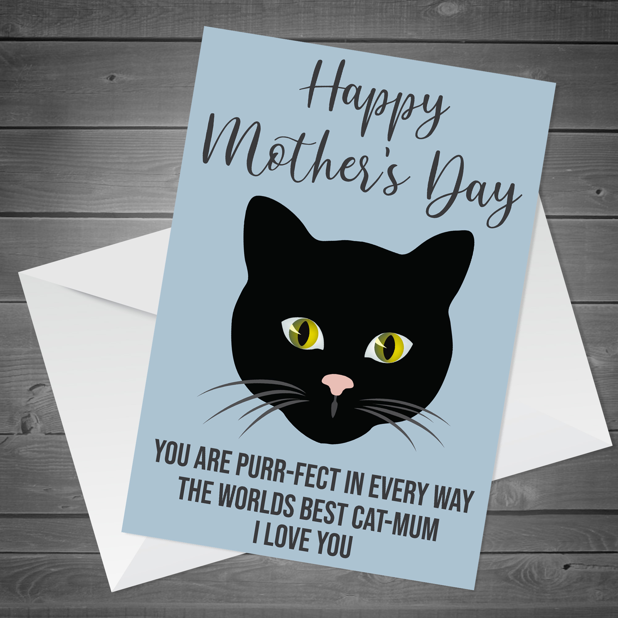 Happy Mothers Day T Card From The Cat Cute Kitty Mum Cards Ebay