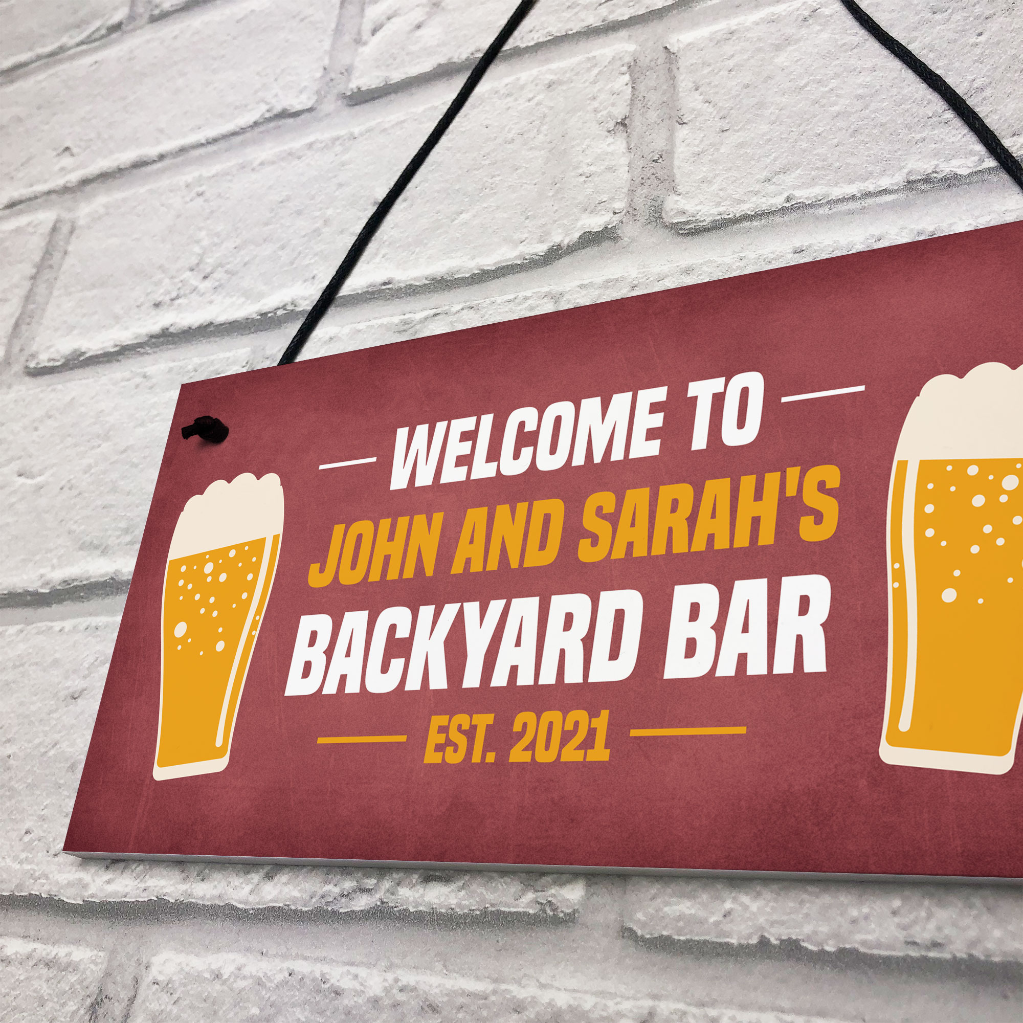 Personalised Backyard Bar Sign Novelty Home Bar Signs Garden Sign Gifts