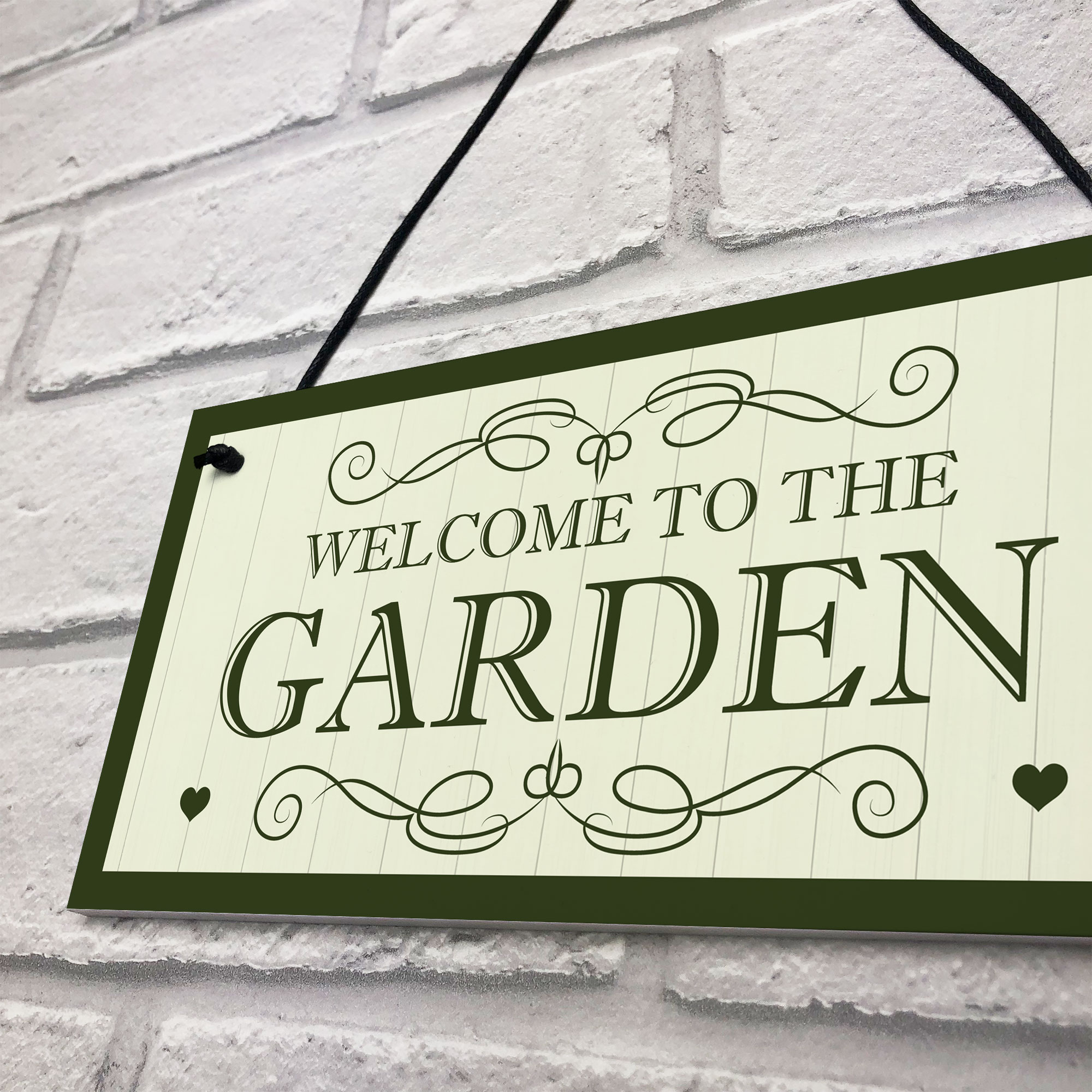 Welcome To The Garden Sign Hanging Plaque New Home Gift Friendship Gift ...