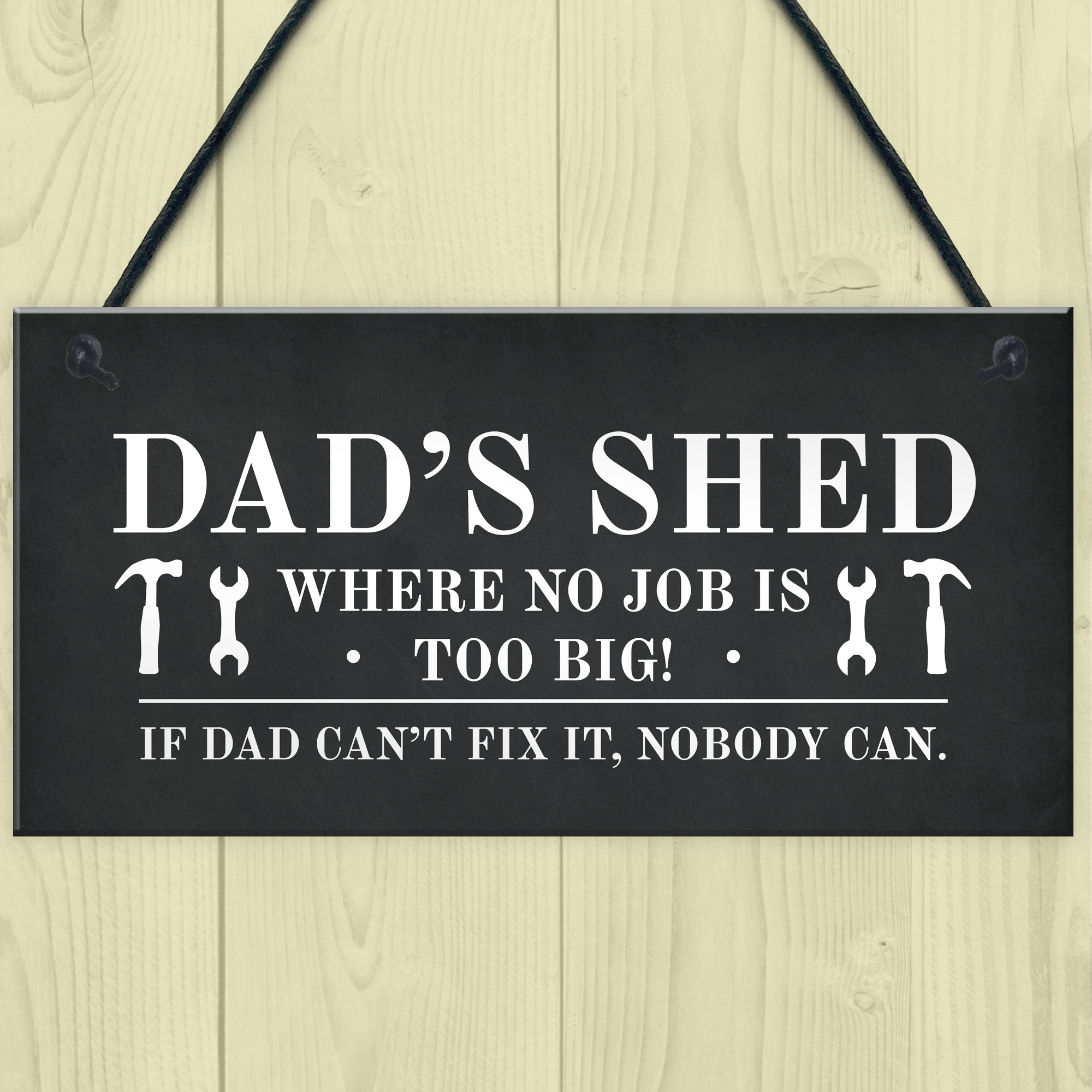 Dads Shed Sign Hanging Garden Plaque Gift For Dad Fathers Day Funny ...