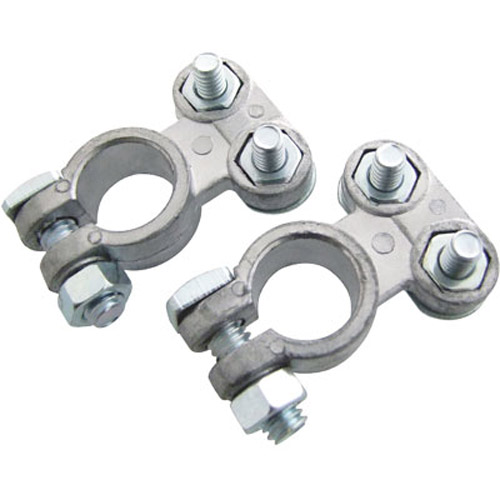 2 PIECE BATTERY TERMINAL CLAMPS - Heavy Duty Car Classic Modern Cable ...